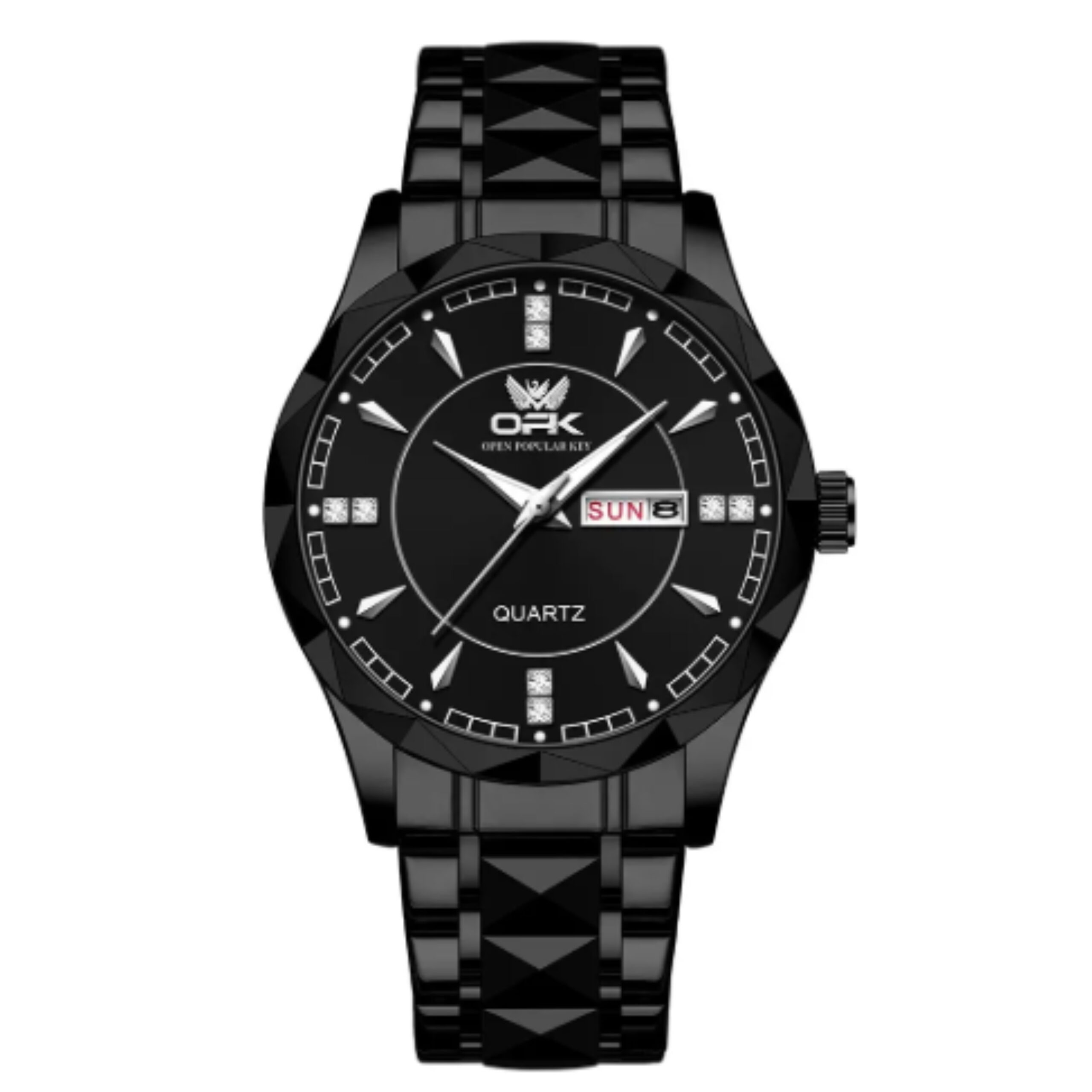 reloj-negro ⌚ Reloj Elegante para Hombre | Negro, Dorado y Plateado - Imagen 1