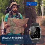 Smartwatch Blackview W60 Militar Hombre 2.1” Bluetooth IP68 900mAh Linterna Brújula - Imagen 3