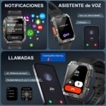 Smartwatch Blackview W60 Militar Hombre 2.1” Bluetooth IP68 900mAh Linterna Brújula - Imagen 6
