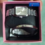 Set 3 Piezas para Mujer Reloj Cuarzo Pulsera y Pulsera de Trébol - Imagen 2