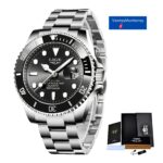 Reloj LIGE para Hombre Diseño Fantasma Impermeable Negro Azul Verde