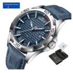 Reloj Naviforce NF8023 Hombre Cuarzo Correa de Cuero Impermeable Negro Azul Caqui - Imagen 2
