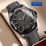 Reloj Naviforce NF8023 Hombre Cuarzo Correa de Cuero Impermeable Negro Azul Caqui