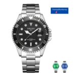 Reloj de Cuarzo para Hombre Casual con Calendario y Manecillas Luminiscentes Negro - Azul - Verde