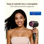 Secadora De Cabello Profesional 2000W Iones Negativos 3 Velocidades Gris - Imagen 2