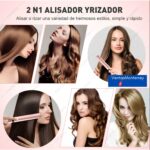 Plancha De Cabello 2 En 1 Cerámica Alaciadora Y Rizadora 160-230°C Rosa - Imagen 9