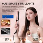 Plancha De Cabello 2 En 1 Cerámica Alaciadora Y Rizadora 160-230°C Rosa - Imagen 3